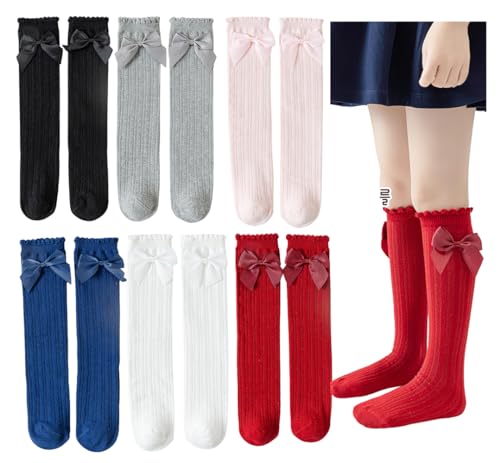 Kid Girls Knee High Stockings or Over Calf Socks Cotton Princess Tube Dress Socks