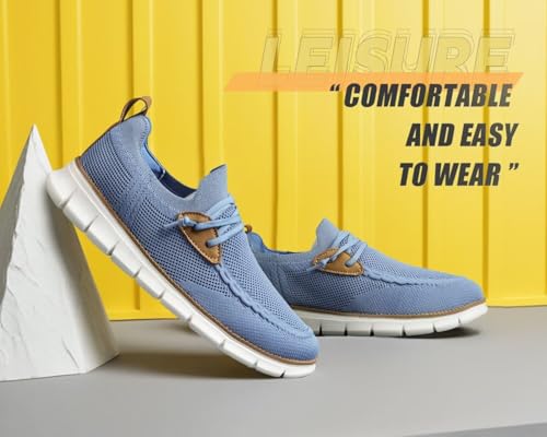 Image of Men's Walking Boat Shoes Slip On Casual Loafers Non Slip Comfortable Lightweight Work Driving Shoes