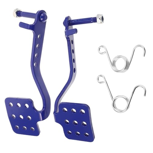 Cabilock Throttle Pedal Kit and Brake Pedal Set for Cars Metal Footrest Replacement for Racing ATV and Bikes Anti-Slip Design Compatible Models
