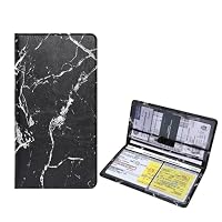 Porta carte di credito e assicurazione auto in pelle di alta qualità con chiusura magnetica, organizer per documenti di licenza del veicolo, organizer per vano portaoggetti, custodia a portafoglio per