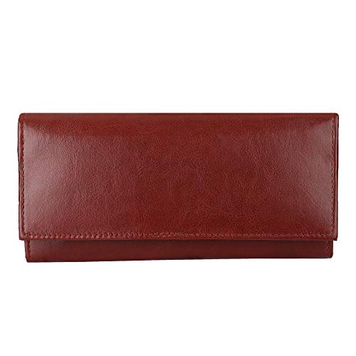 Bi-fold Cherry Vegan Leather Clutch Wallet for Women | Stylish Purse with Card Slots, Note Compartments, and Coin Pocket