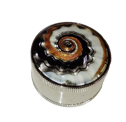 Herb Spice Grinder 2" 3 Piece Glass Top (CGSS Gray)