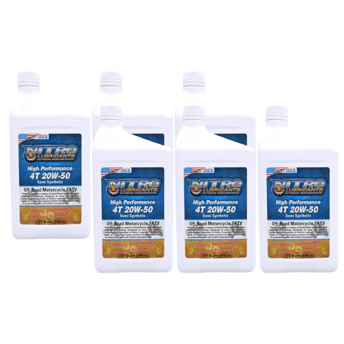 Aceite para motor Nitro Lubricants 20W-50 1 cuartos 6-pack