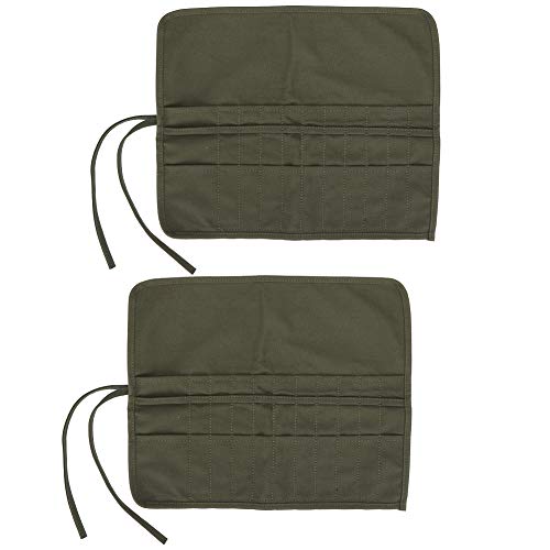 ZIXINNKC Soporte para pinceles de pintura de lienzo, bolsa de almacenamiento para bolígrafos de aceite Gouache, rollo de estuche de bolígrafo, bosquejo de pintura de artista, 2 uds.