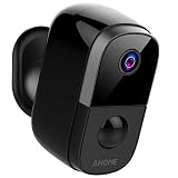 AHOME C1 Wireless Rechargeable Battery Powered Outdoor Security Camera / Indoor Baby Monitor with PIR Motion Detection, Waterproof 1080P Night Vision, 2-Way Audio, 2.4Ghz WiFi, Cloud Storage - Black