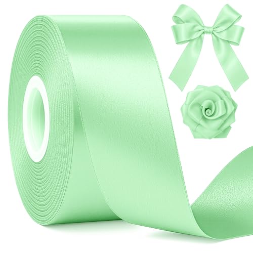 30 Yards 1 1/2 in Apple Green Ribbon for Easter Christmas Gift Wrapping