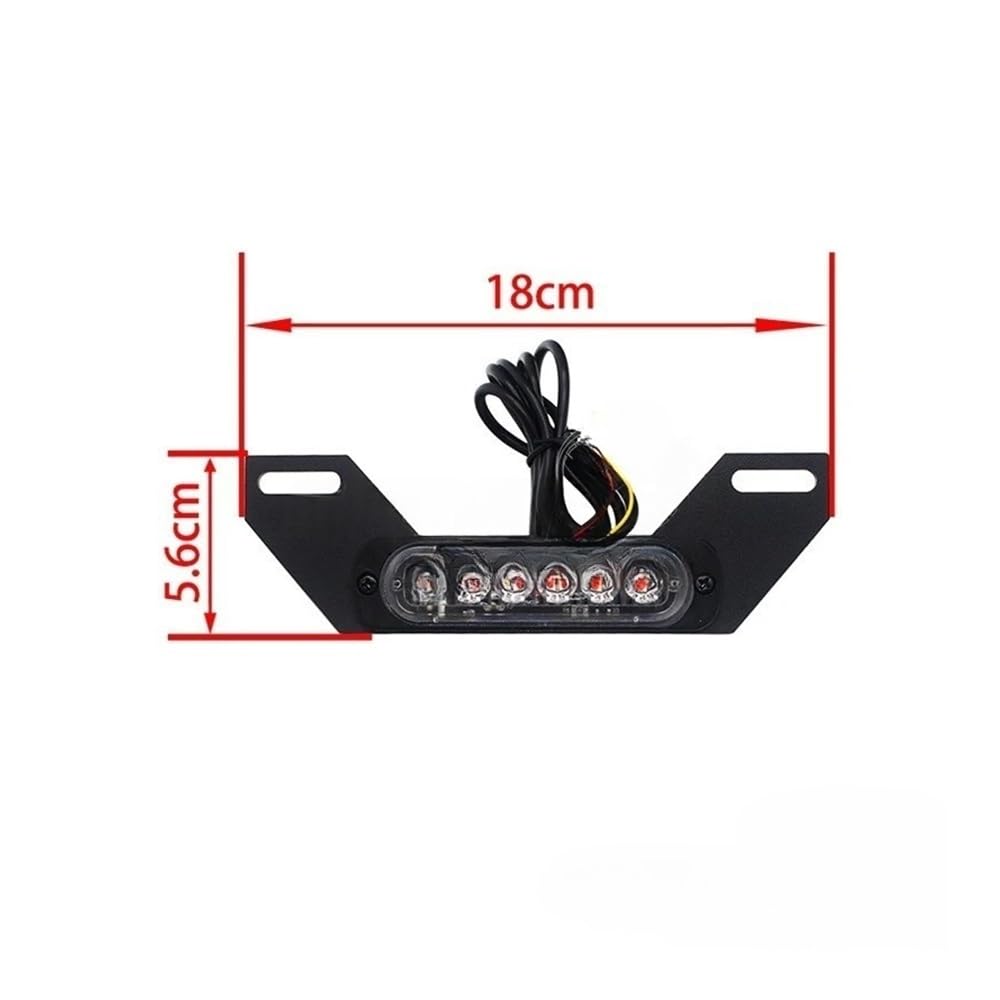 Fanale posteriore moto LED Universale Per Targa Per B6, Luce Di Stop, Luce Di Stop A Raffica, Luce Di Direzione Posteriore, Luci Ausiliarie Lampeggianti