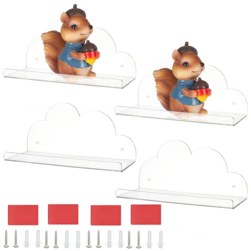 PH PandaHall 2pcs Acrylic Floating Shelves, 8.5 x 3.4 Inch Large ...