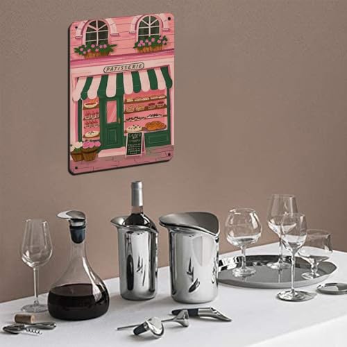 BNCEDJK Plaque en métal vintage avec illustration de pâtisserie, boulangerie urbaine, pub, club, café, bar, maison, décoration murale, affiche rétro, 20 x 30 cm – vue 4