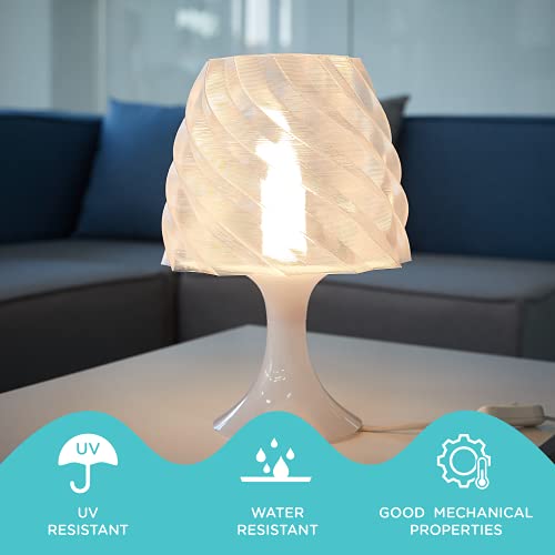 Image of Polymaker PC Filament 1.75mm, Clear Polycarbonate Filament 1.75mm 3kg Cardboard Spool - PolyLite Transparent PC Filament, Strong & Tough & Heat Resistant 1.75mm 3D Printer Polycarbonate Filament