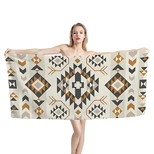 Belidome Aztec Geometric Microfiber Beach Towels Quick Dry Soft Bath Body Wrap Robe Towel Summer Blanket For Air Conditioner Southwest Tribal Indian Navajo #TOP1