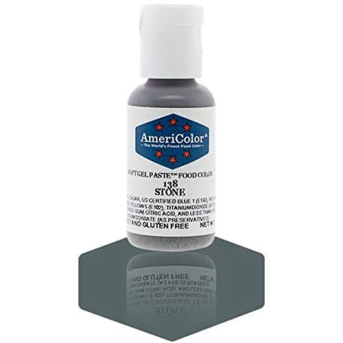 AmeriColor, Stone, 0.75 Ounce Bottle, Soft Gel Paste Food Color