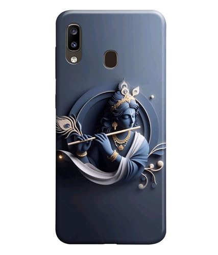Image of Lord Krishna 3D Effect Printed Hard Back Case Cover Compatible for Samsung Galaxy M20 (Multicolor) - D1661