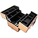Ver Beauty Professional Rolling Makeup Case, Heavy Duty Makeup Artist Travel Case with 4 Extendable Trays, Rose Gold Diamond