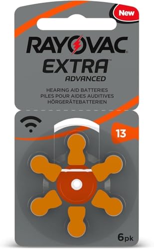 RAYOVAC   Pilas extra para audífonos (30 unidades, tipo 13, PR48, código de color naranja, 1,45 V, 30 unidades, 5 x 6 pilas)
