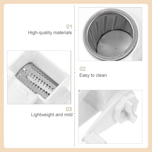 Rallador manual giratorio para queso de acero inoxidable miniatura 4