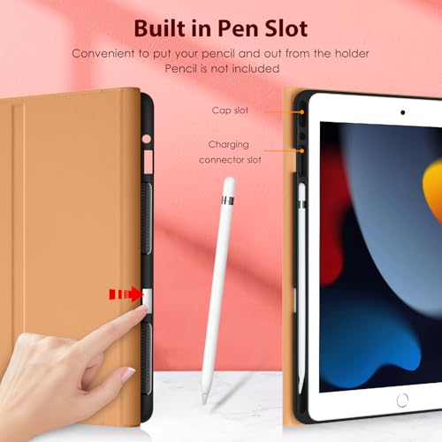 Image of DTTO for iPad 9th /8th /7th Generation 10.2 inch Case 2021 /2020 /2019 with Keyboard, 7 Colors Backlit Wireless Detachable Keyboard Premium Leather Folio Cover with Pencil Holder & Pocket, US Flag
