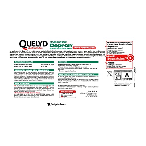 Colle DEPRON Quelyd pour coller et jointoyer les plaques isolantes sans solvant - 4