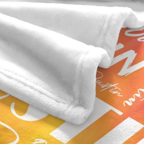 Name Blanket Personalized Name Blanket Customized Blanket with Name Text for Adult Kid Birthday Christmas Mothers Fathers Valentines Day Gift