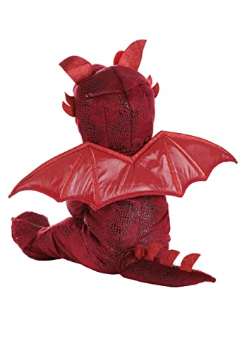 Disfraz Infantil de Dragón Rojo con Capucha y Alas miniatura 3