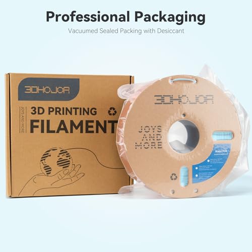 Image of 3DHoJor Matte PLA 3D Printing Filament 4 Pack, 4KG | Mint Green+Peach Pink+Light Blue+Orange