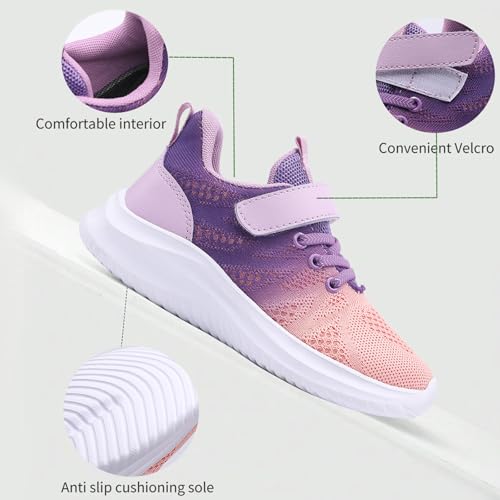 FLIOZY Kids Athletic Sport Sneakers Boys Girls Running Sports Shoes, Breathable Non-Slip Lightweight Impact Toe Sneakers for Little Kid/Big Kid4