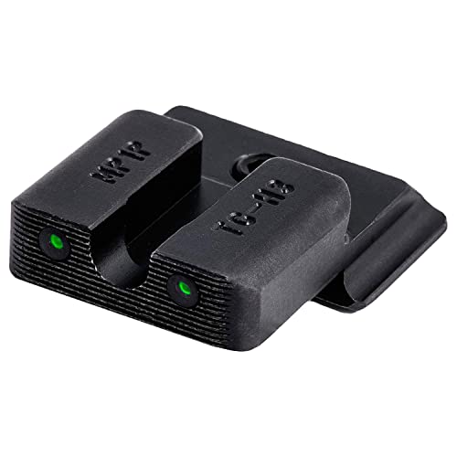 Tritium Pro Night Sights, Compatible with Smith & Wesson Handgun Models Glow-in-The-Dark Front & Rear Gun Sight Set with Focus Lock Front Ring