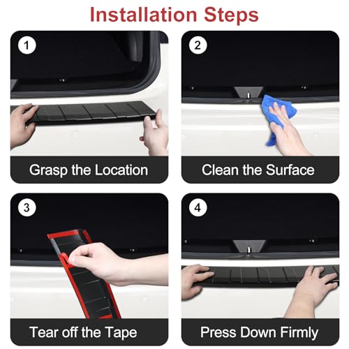 Image of Rear Bumper Protector for Subaru 2018-2023 Crosstrek XV Car Accessories ABS Plastic Material Matte Black Resistant Trunk Door Entry Guards