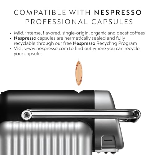 Image of Nespresso Professional Machine Starter Bundle for Businesses, Zenius Professional Coffee Machine and Milk Frother