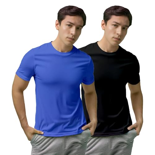 Image of Gym T Shirts for Men Workout | Sports Tshirt for Man | Running Mens T-Shirts | Polyester Men's T Shirt | Quick Dry fit Training Active Wear | Badminton Football Jersey Tshirts