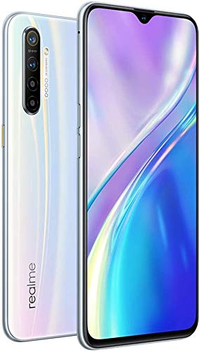 Realme XT (128 GB, 8 GB de RAM) AMOLED, 6.4 pulgadas Quad Cámara, Snapdragon 712, Dual SIM GSM desbloqueado, US + Global 4G LTE International Model - RMX1921 (blanco perla, 128 GB + 64 GB SD + paquete de estuches)