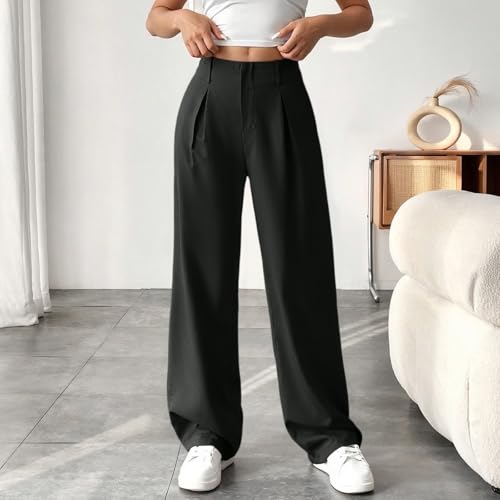 Palazzo Pants for Women Summer Casual Flowy Wide Leg Pants High Waisted Ladies Lightweight Work Pant with Pockets3