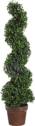 A&B Home Artificial Boxwood Spiral Tree Plant, 35-Inch