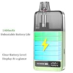 Vaporesso Eco Nano Plus Kit 1400mAh Built-in Battery fit 10ml ECO Nano 0.6/0.8/1.2ohm Mesh Pod 35000 puffs Electronic Cigarette Vape Airflow Adjustable No Liquid No Nicotine (Noir minuit)