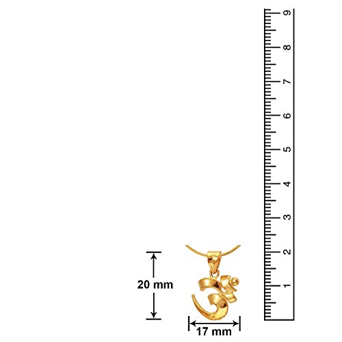Exa Collection Om Plated God Pendant with Chain
