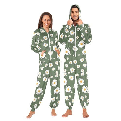 Amazon.com: UMIRIKO Daisy Flower Flowers Adult Onesie Pajamas for