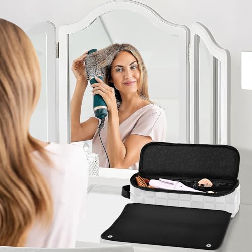 Bolso y tapete resistente al calor para herramientas de cabello miniatura 6