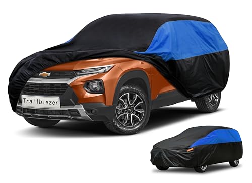 Image of GUNHYI Waterproof SUV Car Cover Custom Fit Chevy Trailblazer(2016-2019) | All‑weather Outdoor sun /rain /dust /snow /wind /UV protection, breathable lightweight full cover, black‑blue design, storage bag