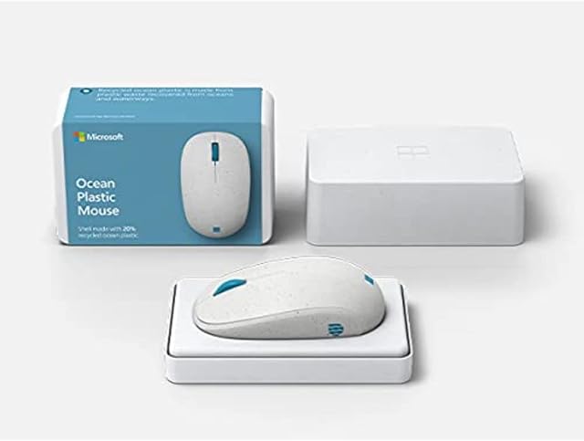 Microsoft Modern Ocean Plastic Mouse, White, I38-00016