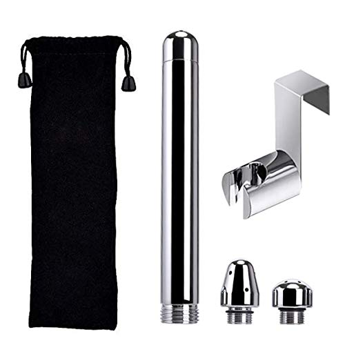 Bathroom Handheld 3 Heads Aluminum Enema Shower Colonic Douche System Cleaner with Velvet