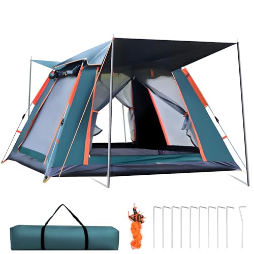 Tenda de Camping, 4-6 Pessoas Barraca de Camping Pop-up Automátic...