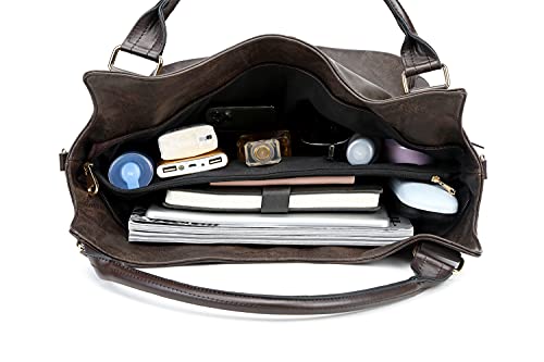 Image of Women Tote Bag Handbags PU Leather Fashion Hobo Shoulder Bags with Adjustable Shoulder Strap