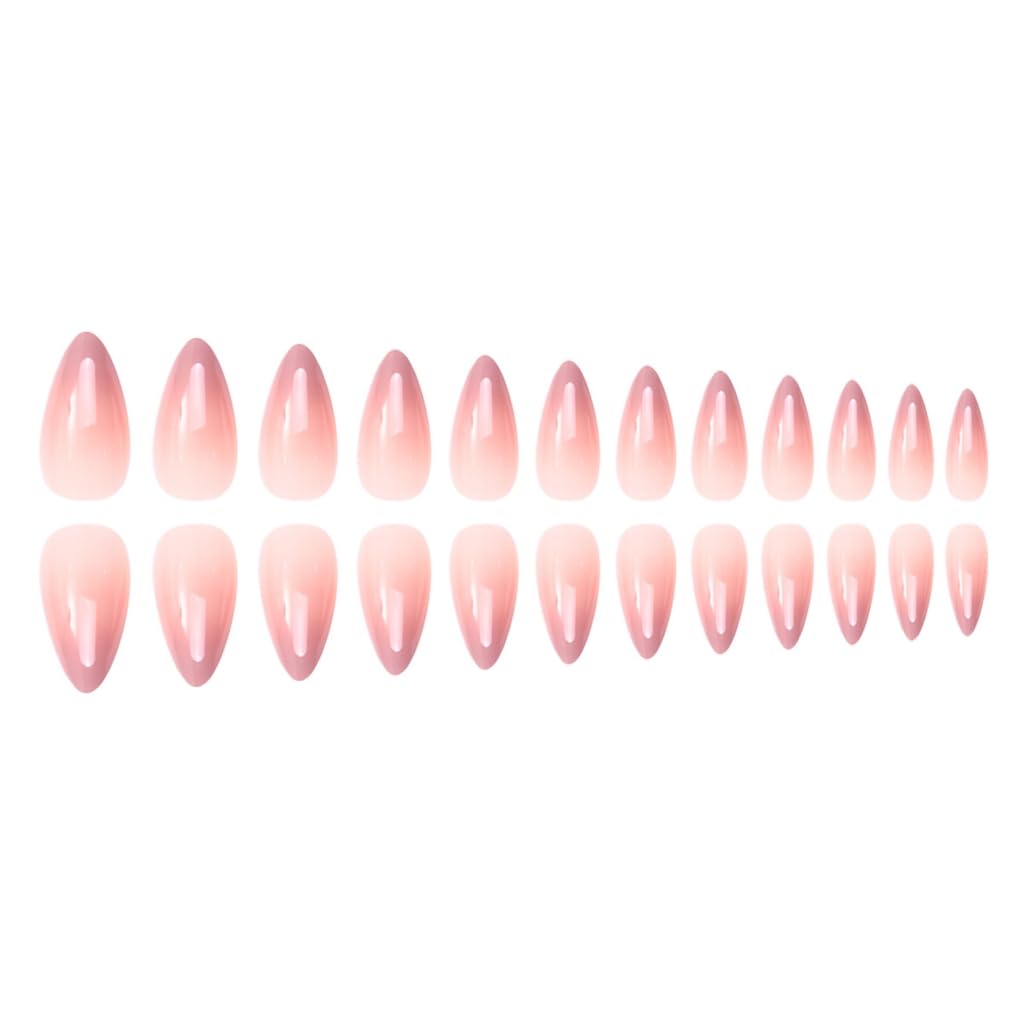 Eye Catching Long Oval 24Piece Set of Manicure Nails Art Accessories Acrylic False Nails for Season