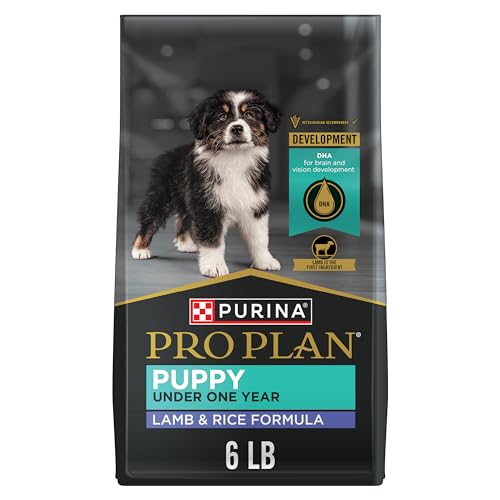 Purina Pro Plan High-Protein Lamb and Rice Formula Dry Puppy Food With Real Lamb as First Ingredient and DHA, 6 lb. Bag