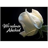 10 x Trauerkarten mit 10 Umschlägen im Set - Einladung Beerdigung, Anzeige, Trauer, Sterbefall, Friedhof, Begräbnis