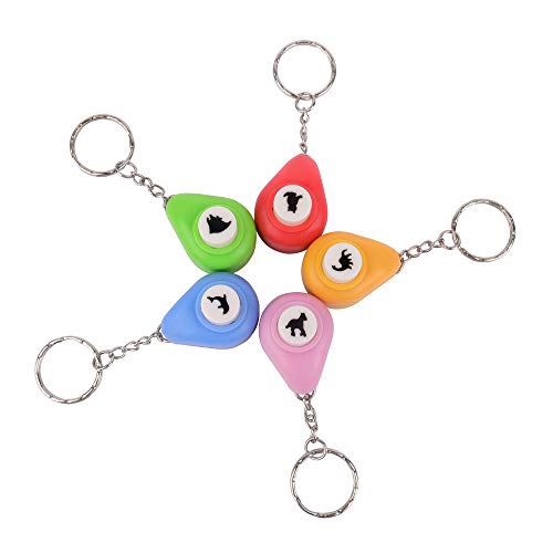 ewtshop® - Juego de 5 llaveros con diseño de animales, estampadores de animales, troqueladores, cumpleaños infantiles