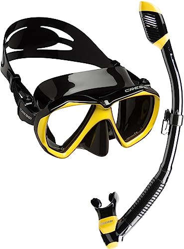 Cressi Ranger Schnorchelset - Schnorcheln Set mit Schnorchel und Taucherbrille, wasserdichte Tauchmaske Anti-Fog Anti-Leck aus Gehärtetem Glas, mit 3-Kanal Premium Dry Schnorchel für Erwachsene Cressi Ranger Schnorchelset - Schnorcheln Set mit Schnorchel und Taucherbrille, wasserdichte Tauchmaske Anti-Fog Anti-Leck aus Gehärtetem Glas, mit 3-Kanal Premium Dry Schnorchel für Erwachsene