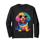 Photo Gallery colorful dog wearing glasses puppy lover valentine s day maglia a manica Photo Gallery colorful dog wearing glasses puppy lover valentine s day maglia a manica