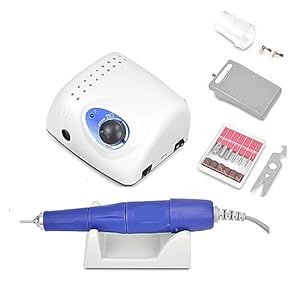 GeRRiT Electric Nail Drill Machine, Rechargeable Nail Drill 3500 Portable Electric Acrylic Nail Gel Polish Remover Machine with Drill Bits Set, Nail Tech Art Sa