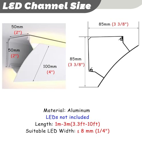 Rail LED Double Face Aluminium haut de gamme pour profilé architectural 7m